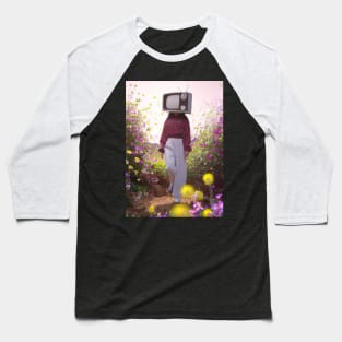 Flower TV Women Baseball T-Shirt